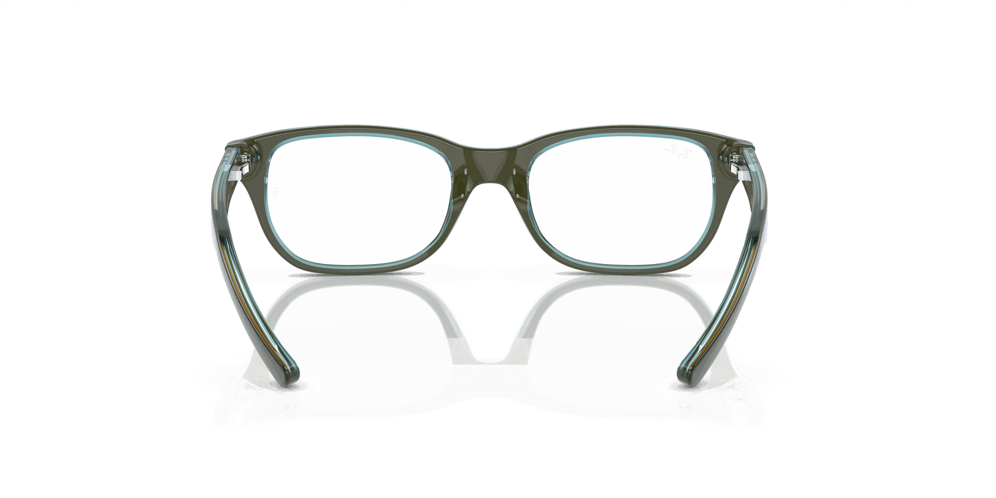 [Demo Lens Lenses, Polished Top Green & Orange & Light Blue Frame]