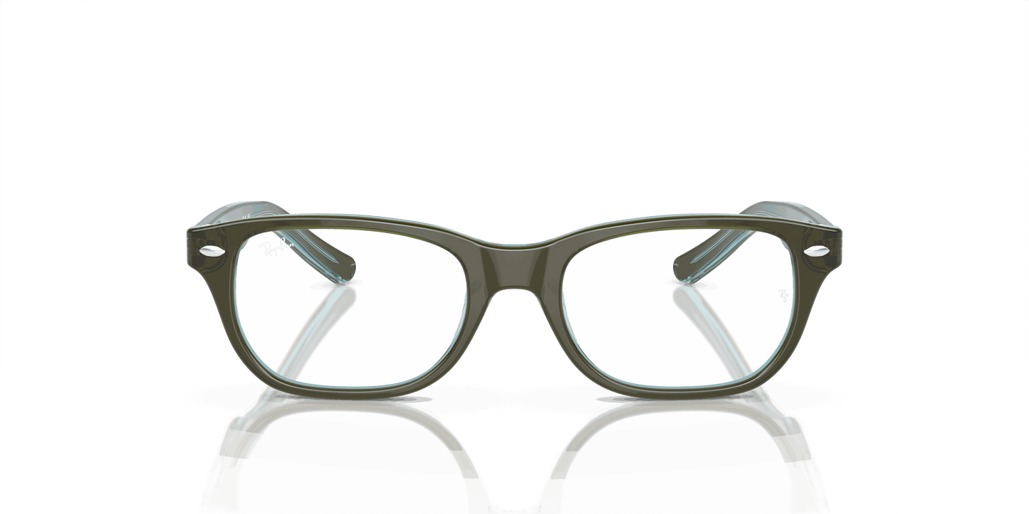 [Demo Lens Lenses, Polished Top Green & Orange & Light Blue Frame]
