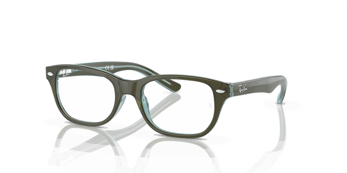[Demo Lens Lenses, Polished Top Green & Orange & Light Blue Frame]