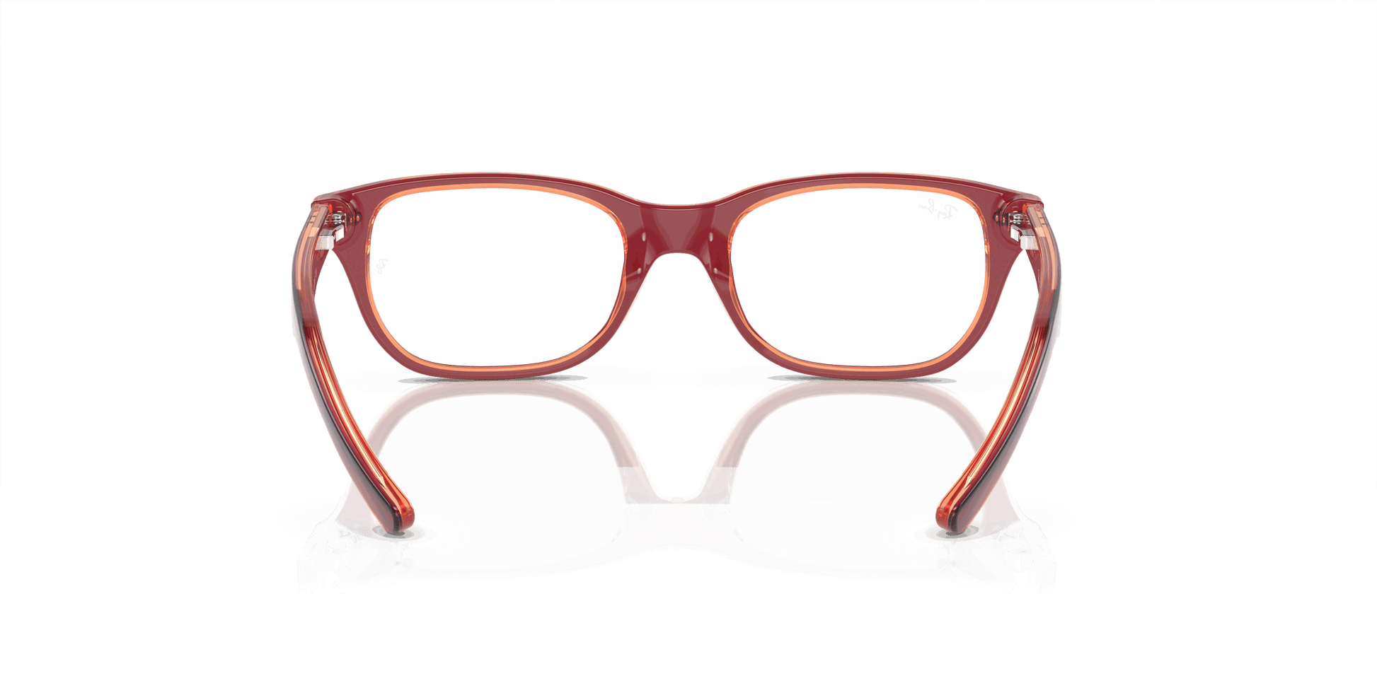 [Demo Lens Lenses, Polished Top Red & Violet & Orange Frame]