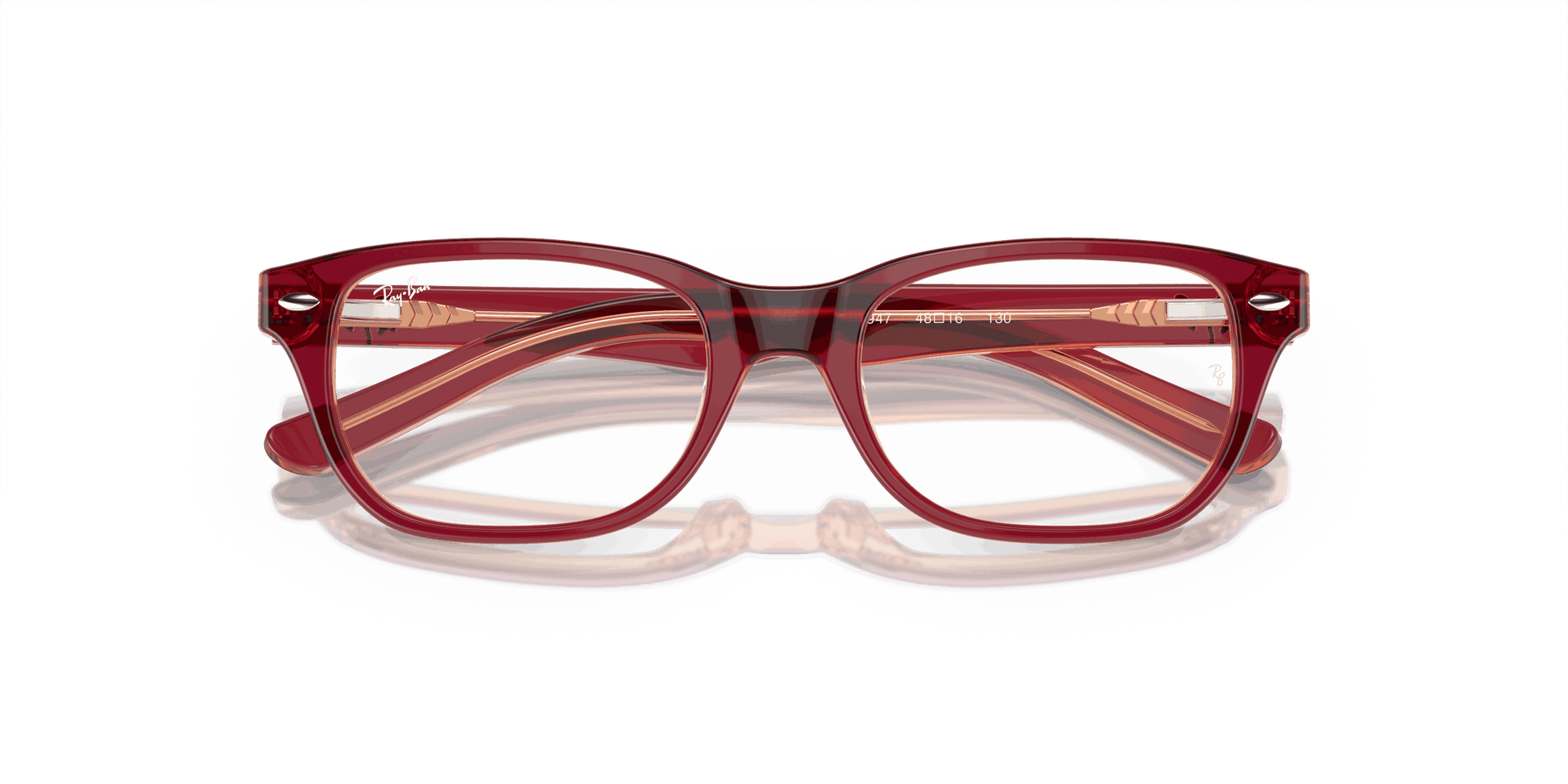 [Demo Lens Lenses, Polished Top Red & Violet & Orange Frame]