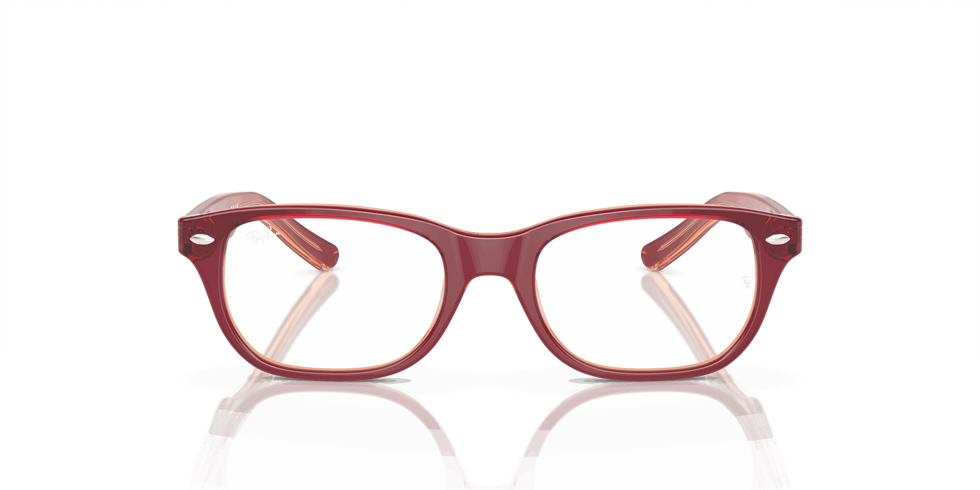 [Demo Lens Lenses, Polished Top Red & Violet & Orange Frame]
