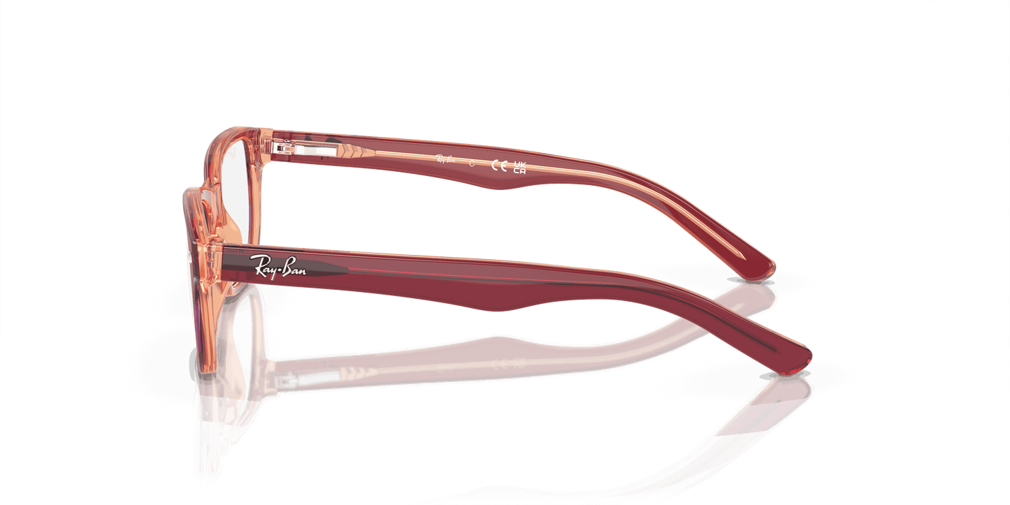 [Demo Lens Lenses, Polished Top Red & Violet & Orange Frame]