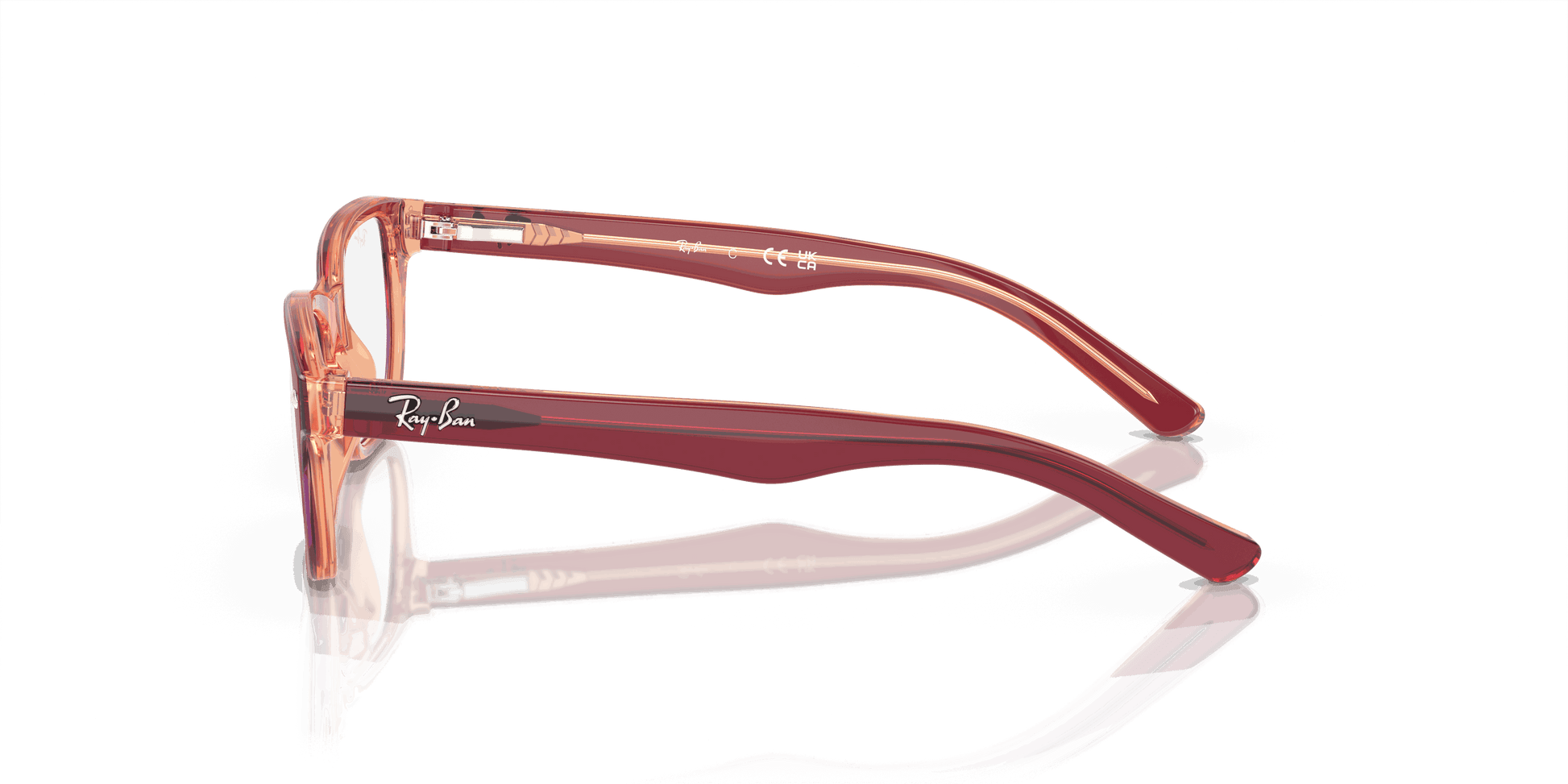 [Demo Lens Lenses, Polished Top Red & Violet & Orange Frame]