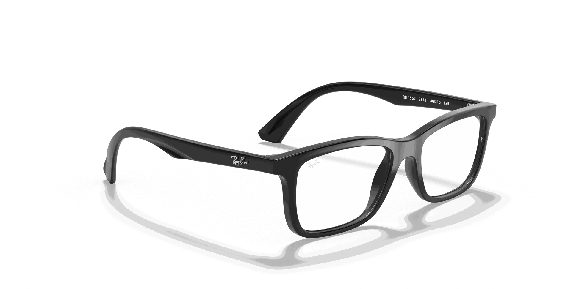 [Clear Lenses, Polished Black Frame]