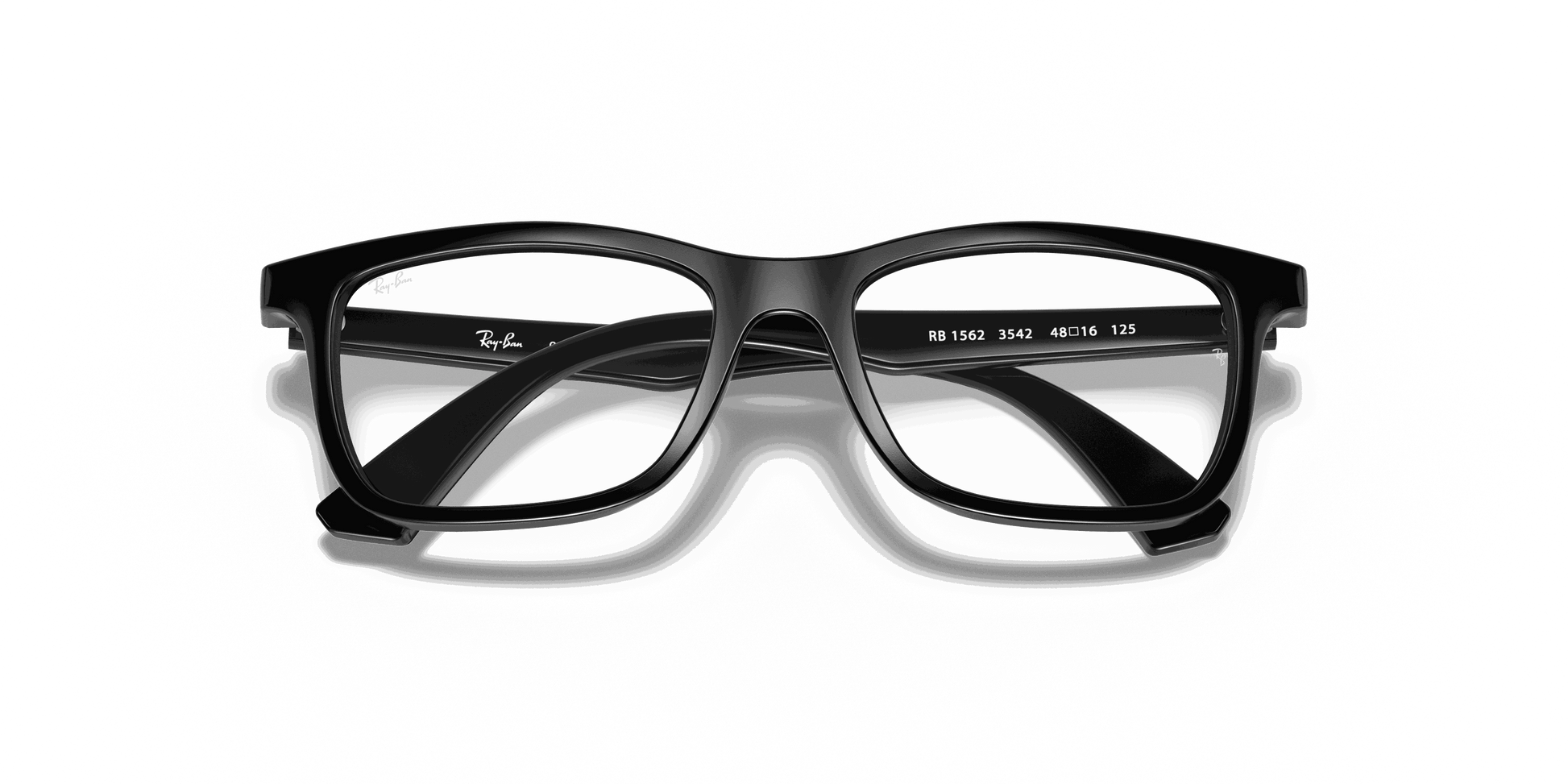 [Clear Lenses, Polished Black Frame]