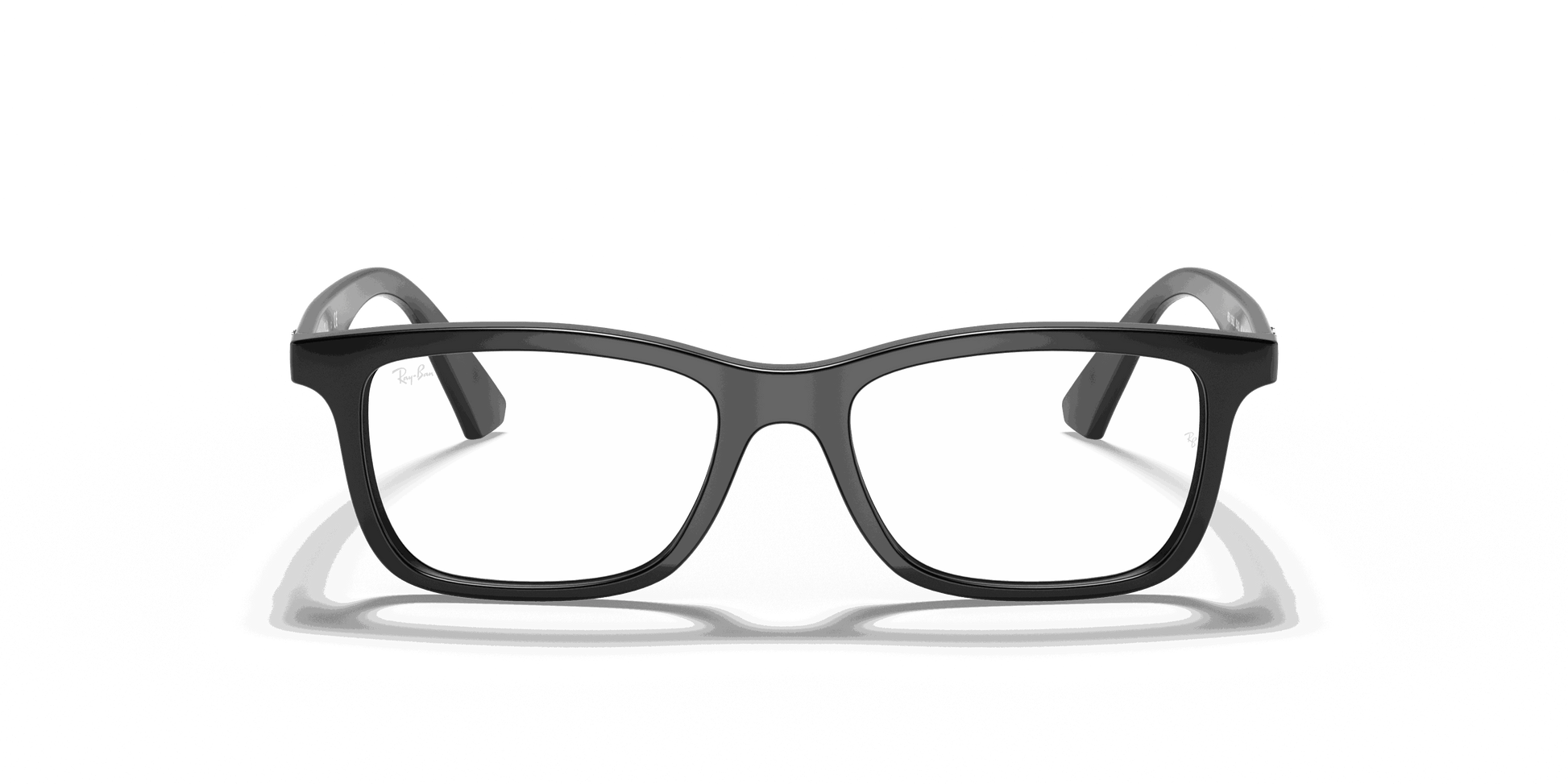[Clear Lenses, Polished Black Frame]