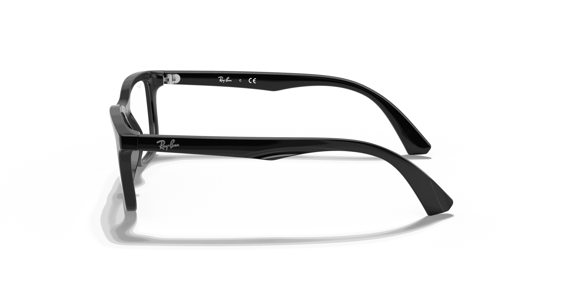 [Clear Lenses, Polished Black Frame]