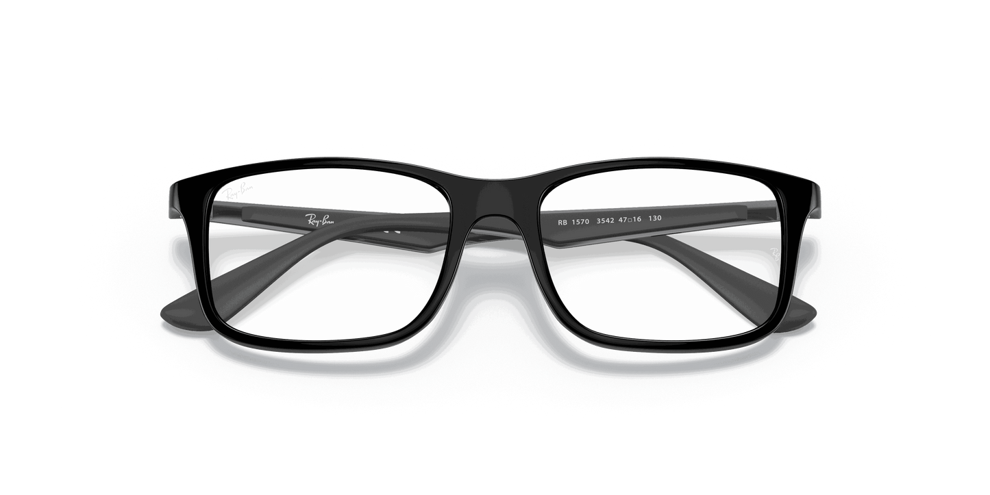 [Clear Lenses, Polished Black Frame]