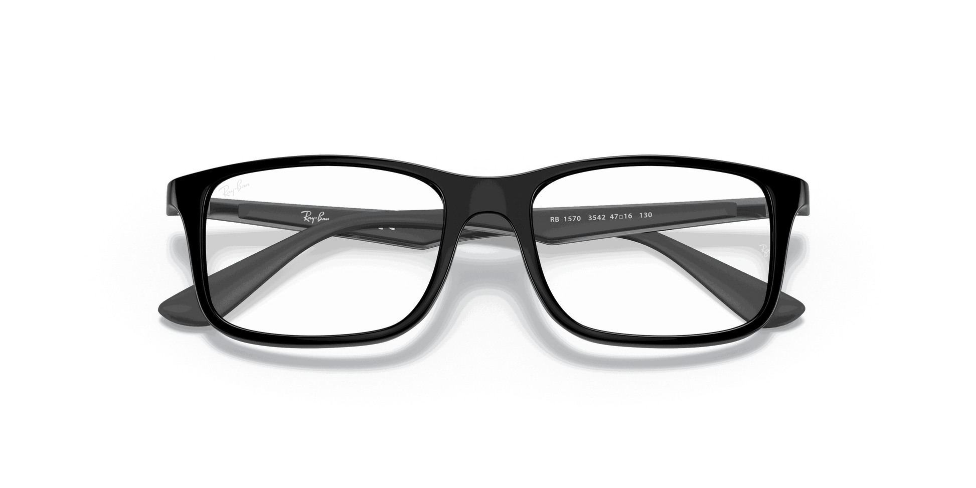 [Clear Lenses, Polished Black Frame]