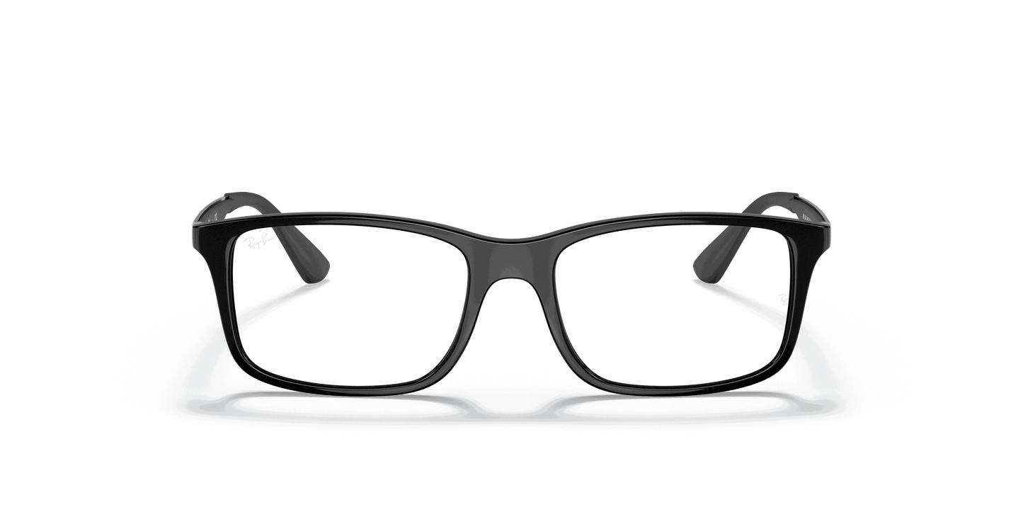[Clear Lenses, Polished Black Frame]