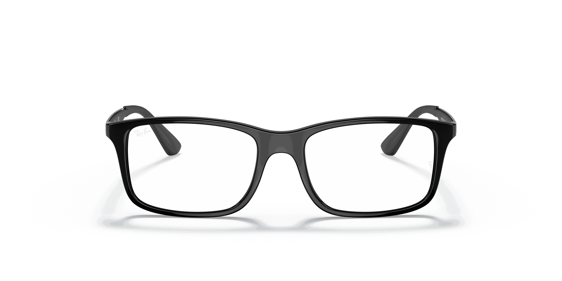 [Clear Lenses, Polished Black Frame]