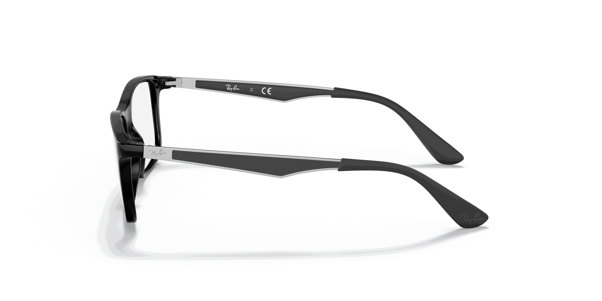 [Clear Lenses, Polished Black Frame]