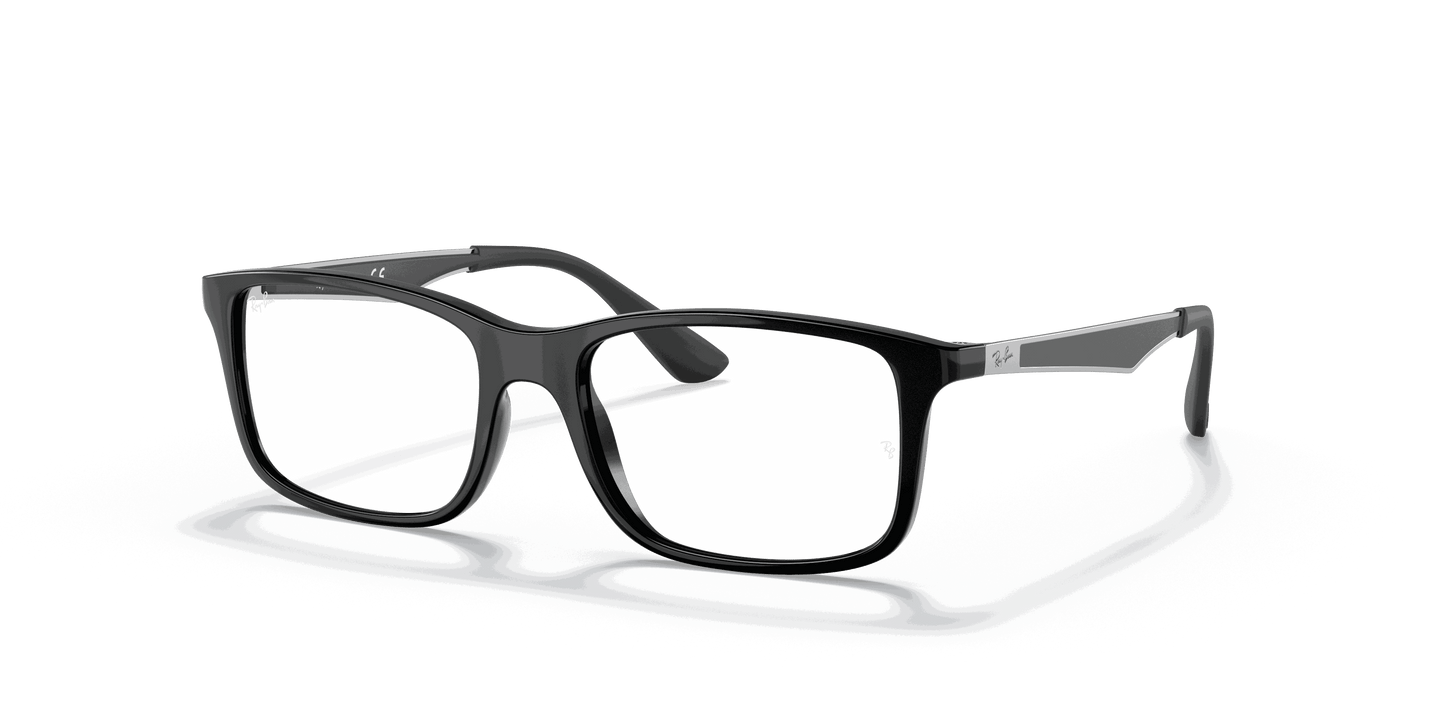 [Clear Lenses, Polished Black Frame]