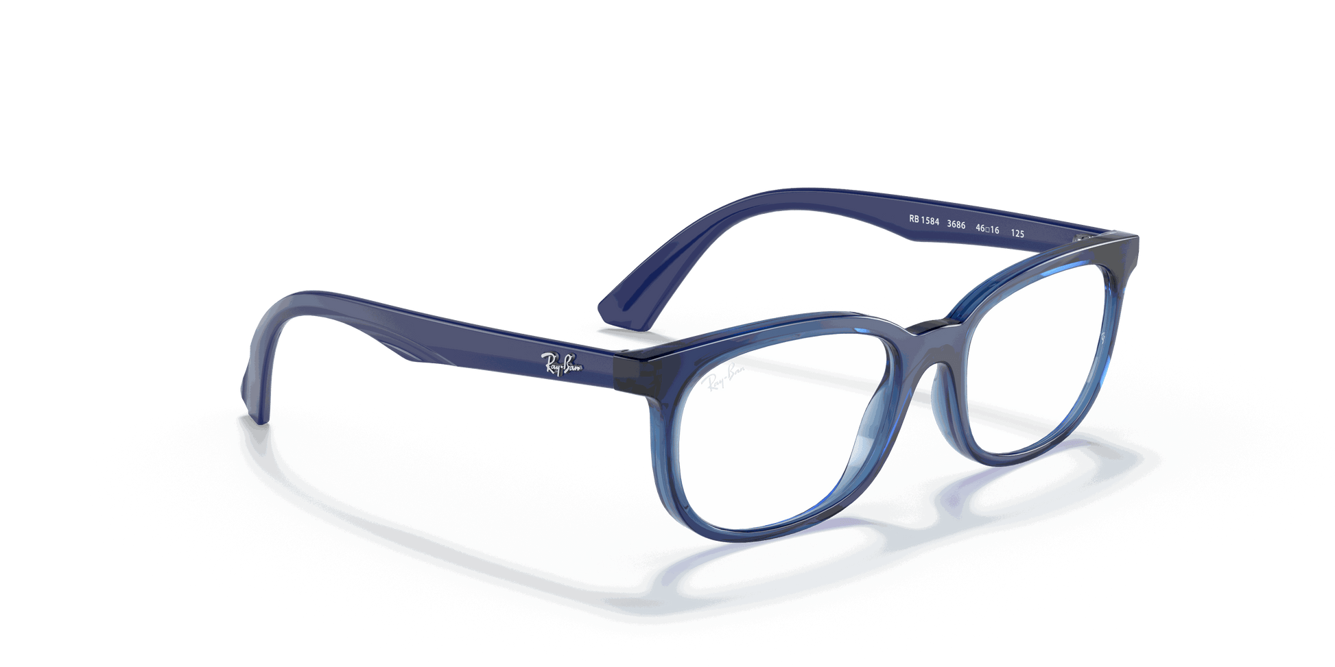 [Clear Lenses, Polished Transparent Blue Frame]