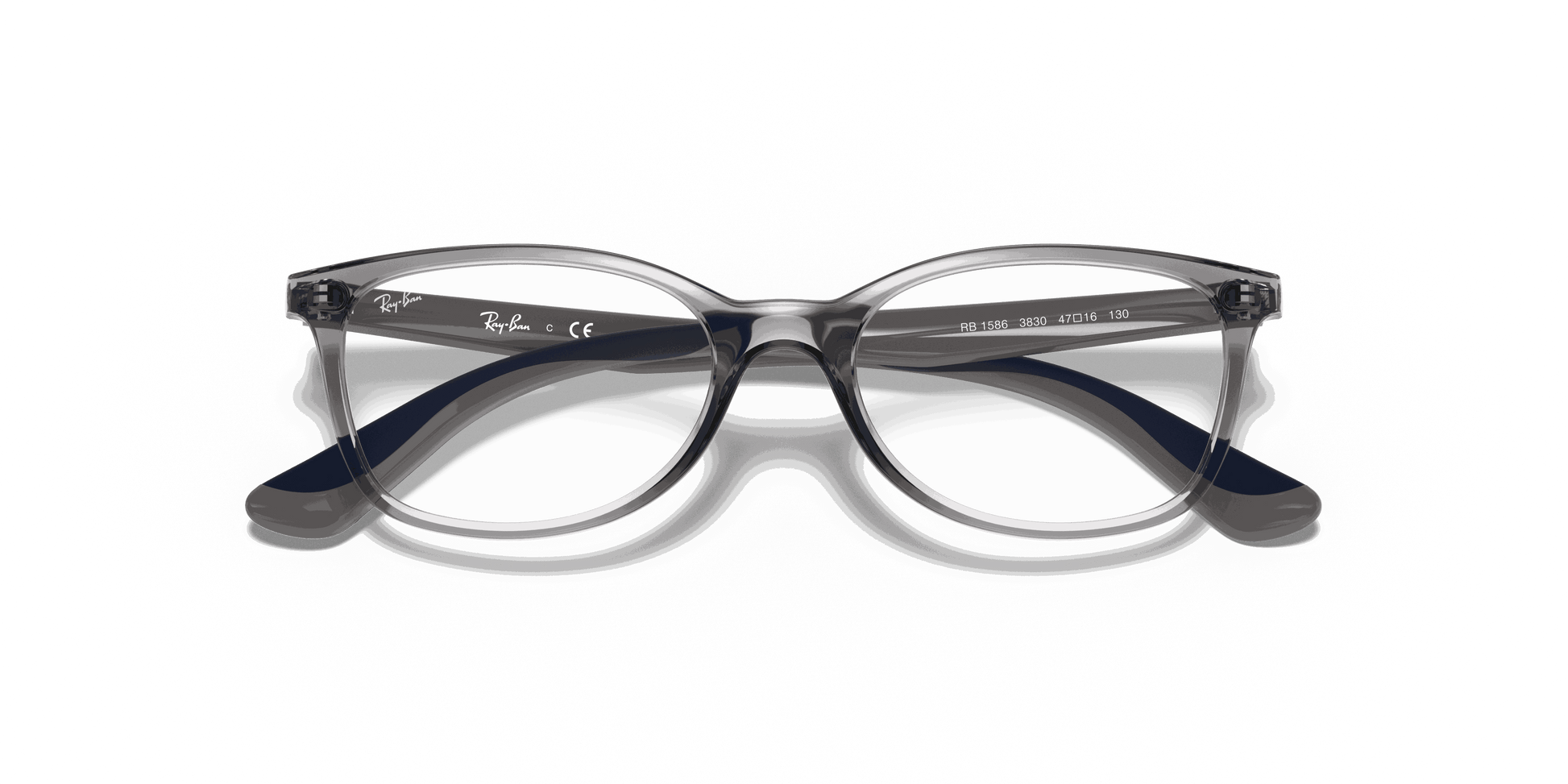 [Clear Lenses, Polished Transparent Grey Frame]