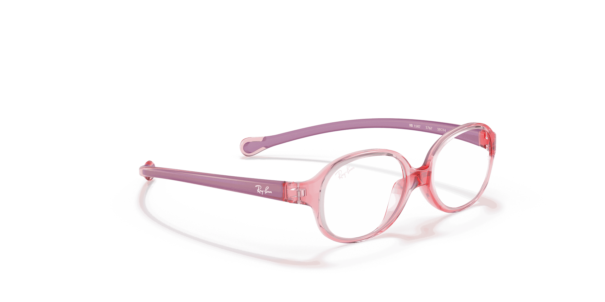 [Clear Lenses, Polished Transparent Light Red Frame]