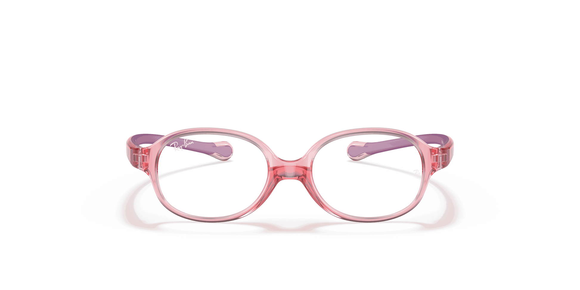 [Clear Lenses, Polished Transparent Light Red Frame]