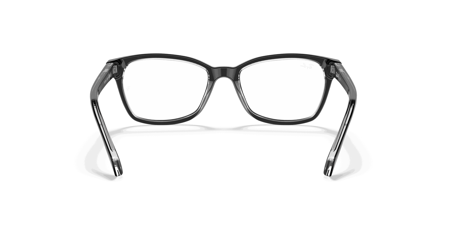 [Clear Lenses, Polished Black On Transparent Frame]