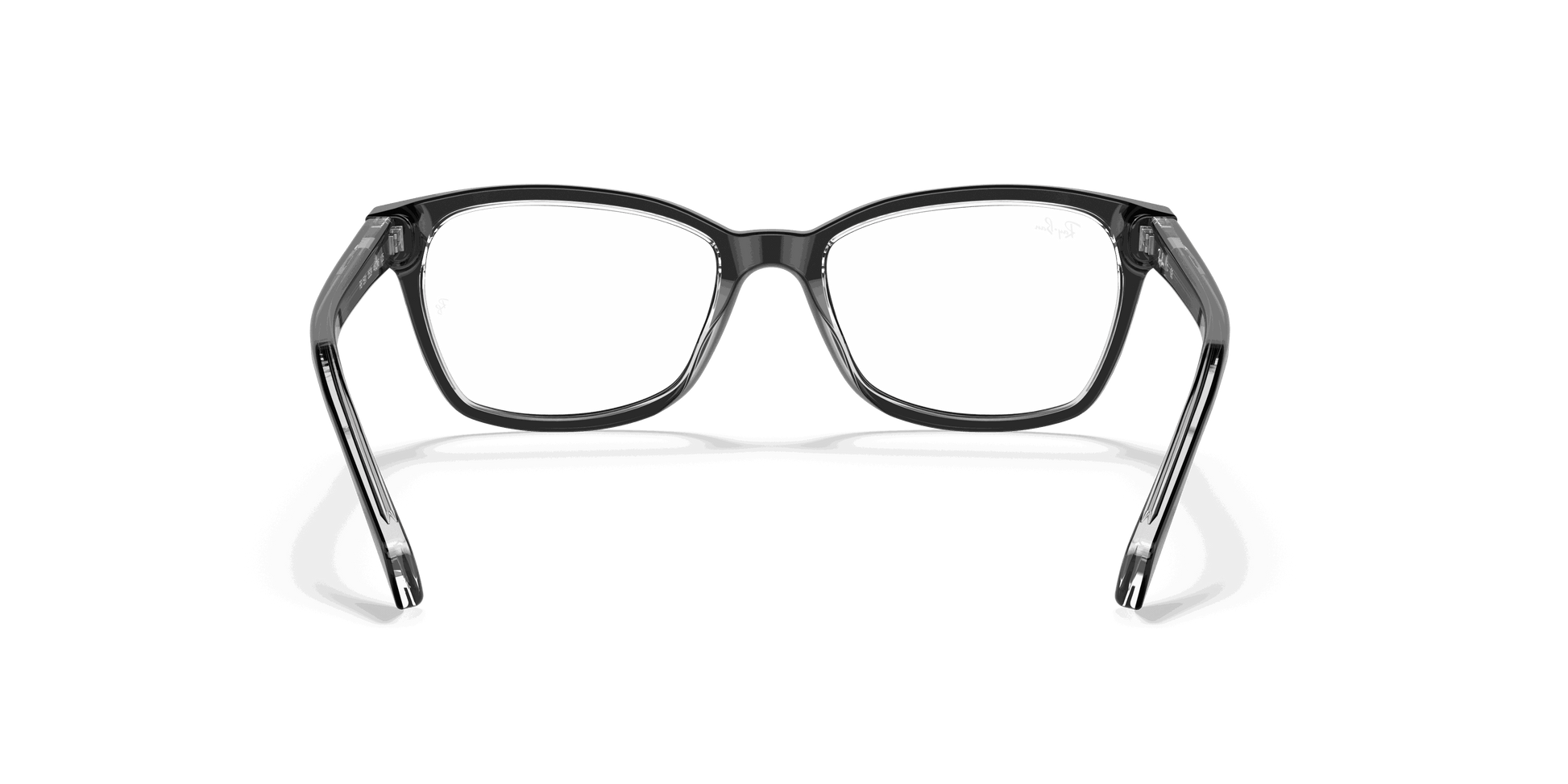 [Clear Lenses, Polished Black On Transparent Frame]