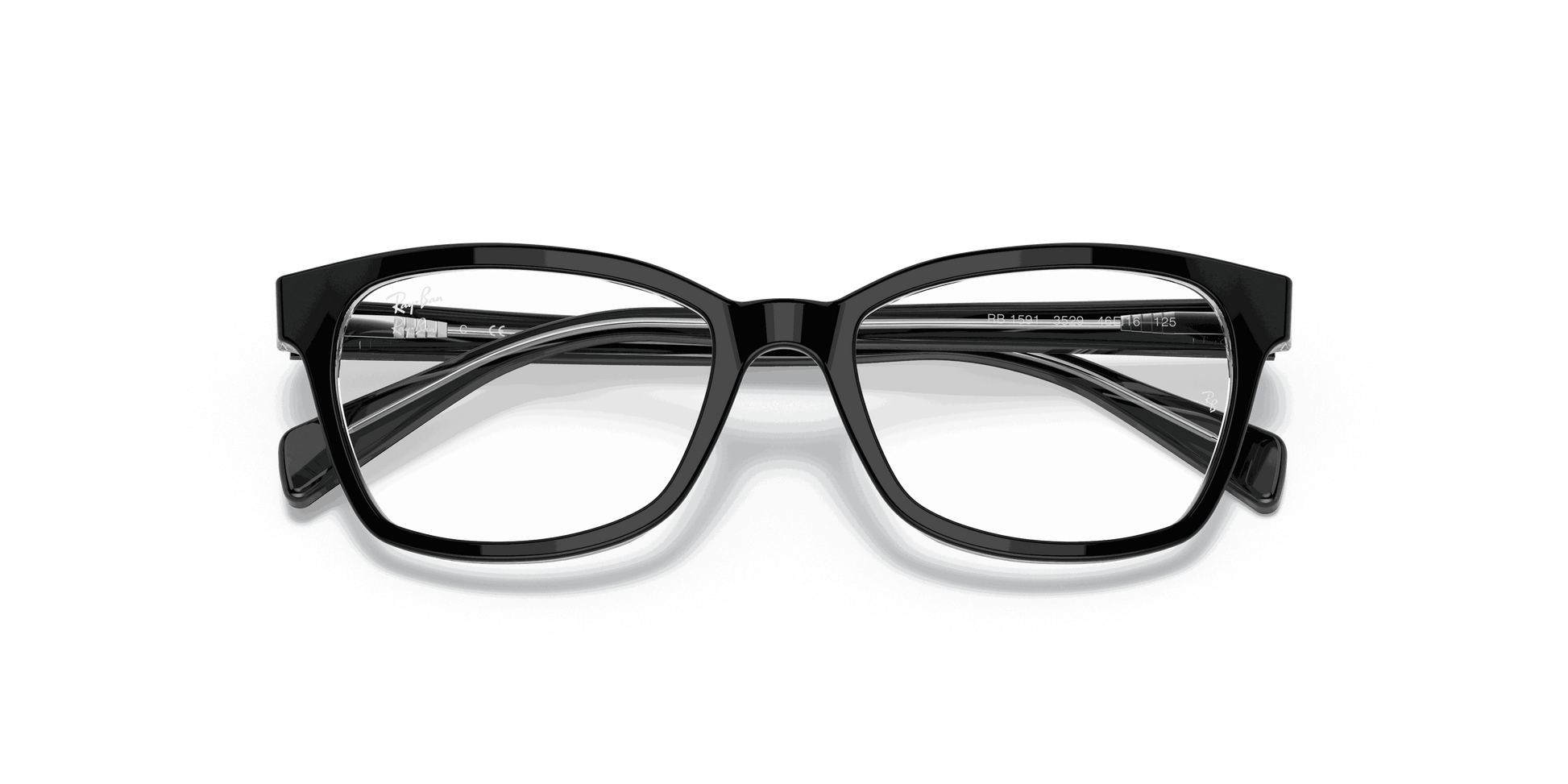 [Clear Lenses, Polished Black On Transparent Frame]