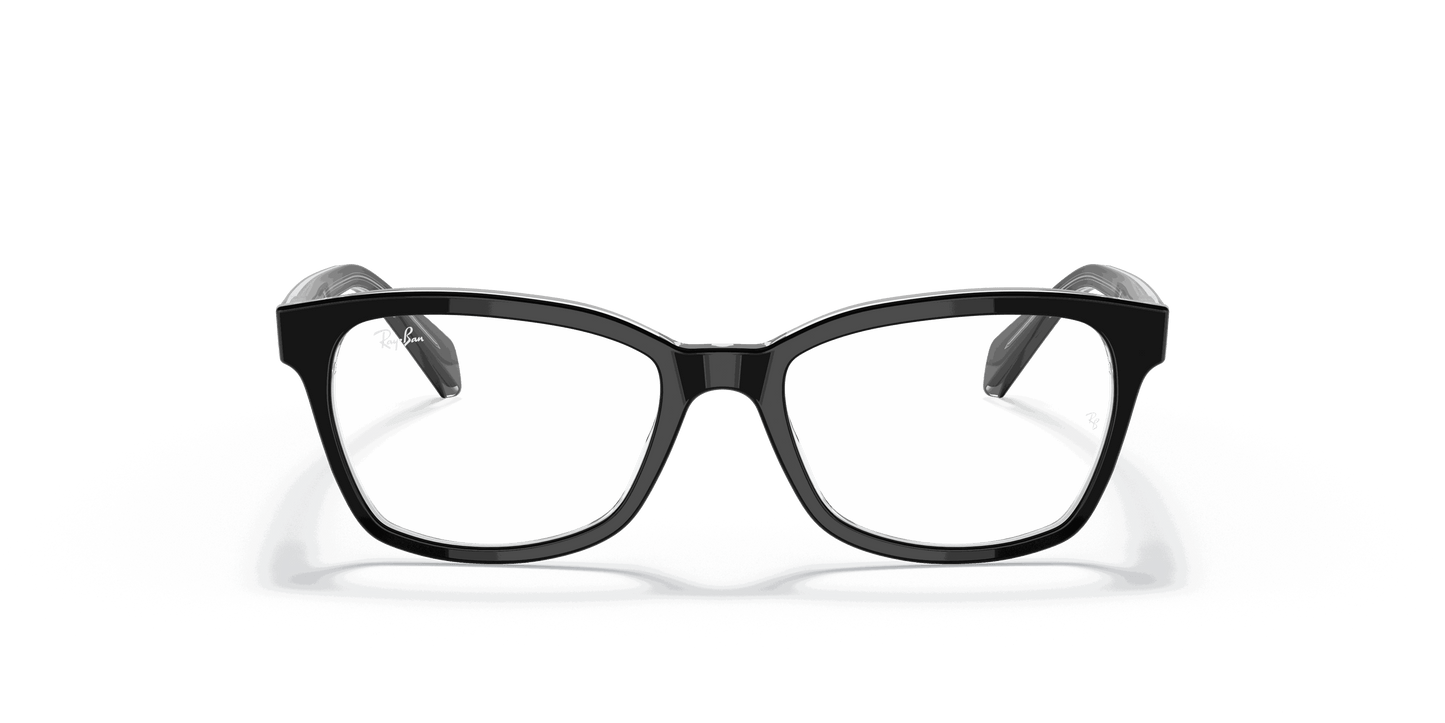 [Clear Lenses, Polished Black On Transparent Frame]