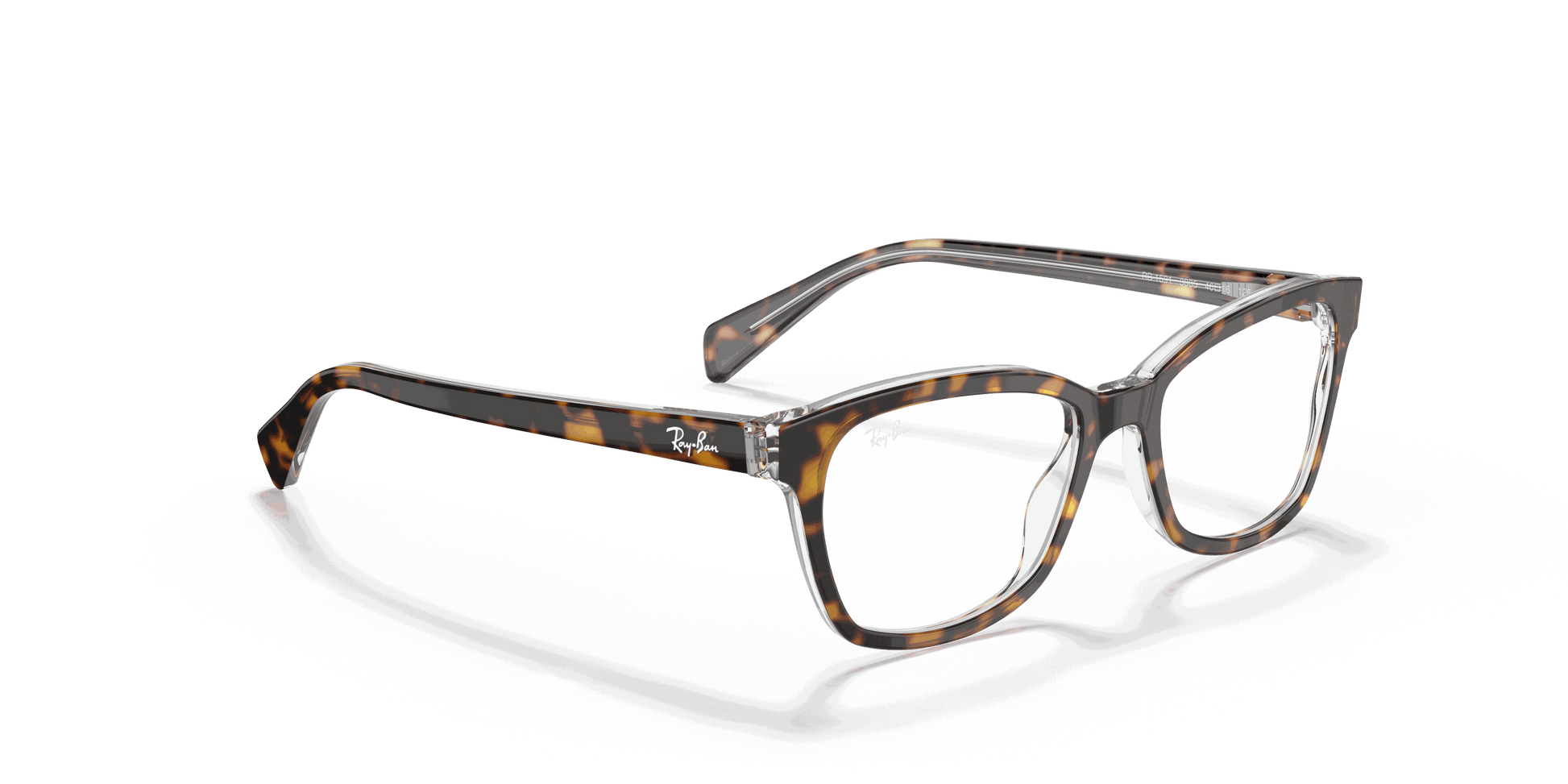 [Clear Lenses, Polished Havana On Transparent Frame]