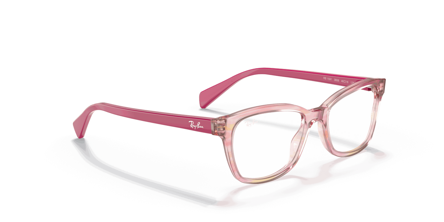 [Clear Lenses, Polished Striped Fuxia Frame]