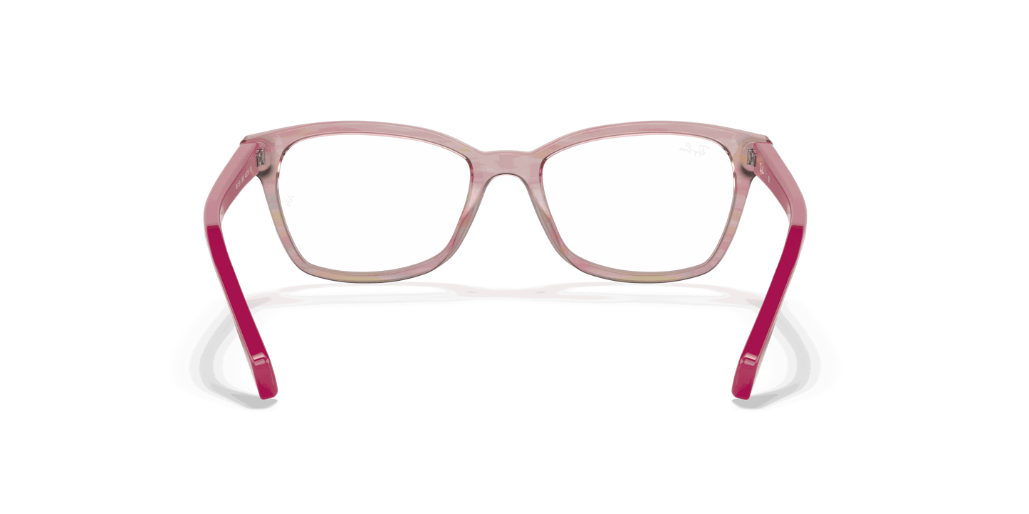 [Clear Lenses, Polished Striped Fuxia Frame]