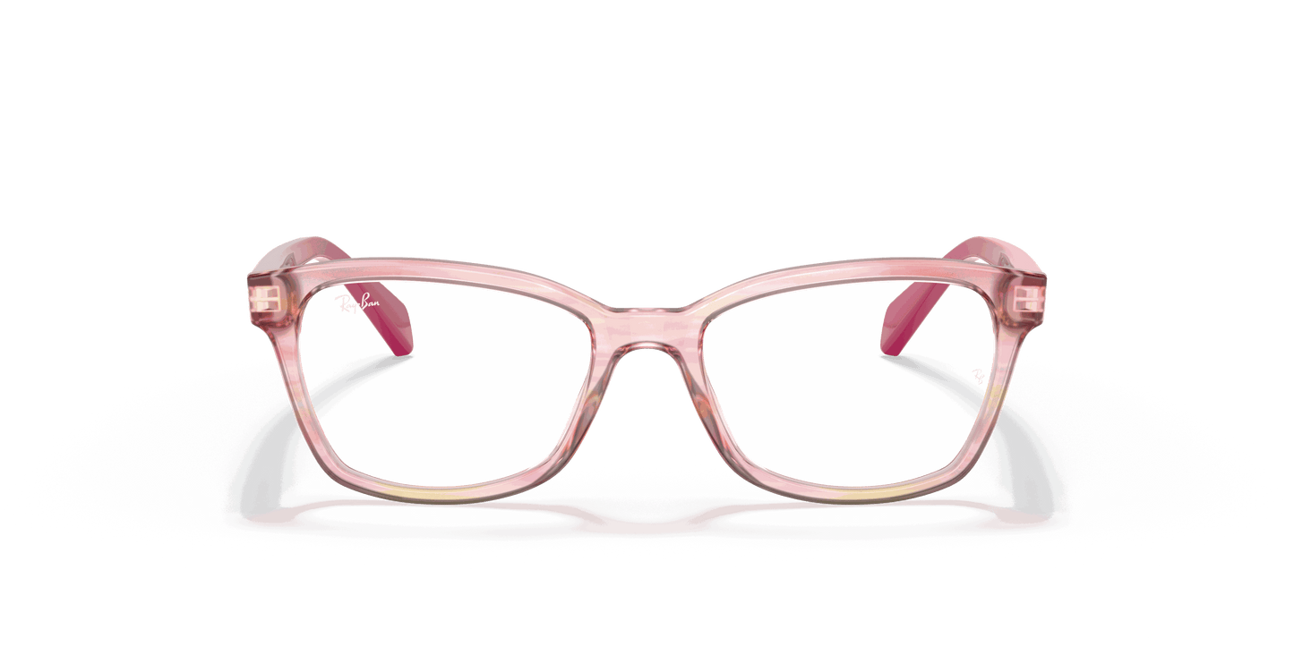 [Clear Lenses, Polished Striped Fuxia Frame]