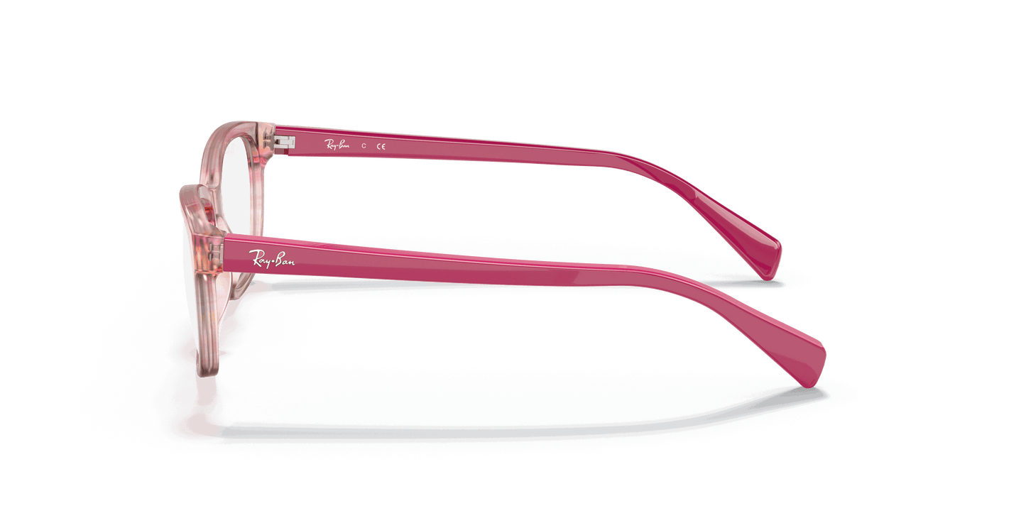 [Clear Lenses, Polished Striped Fuxia Frame]