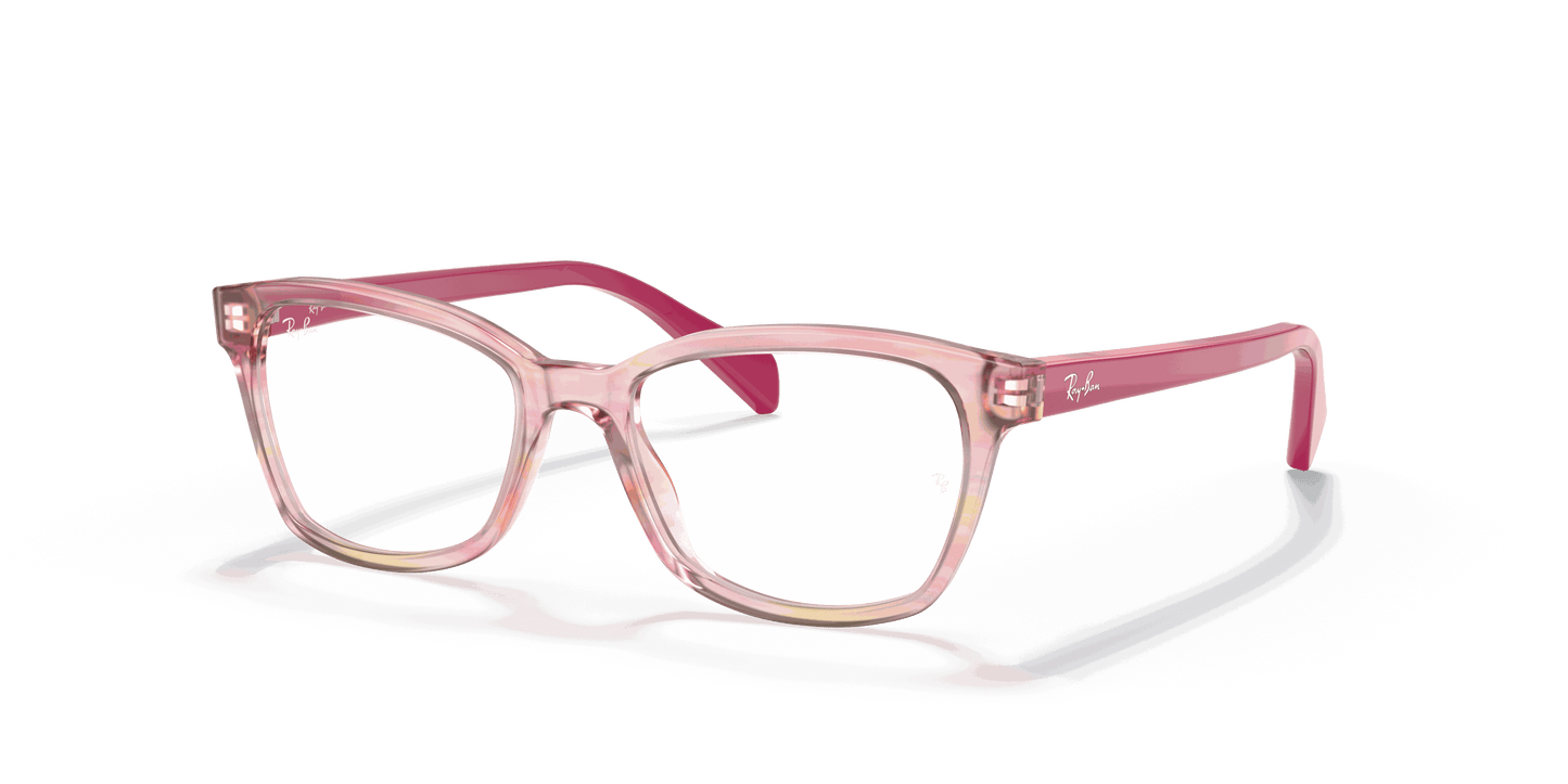 [Clear Lenses, Polished Striped Fuxia Frame]