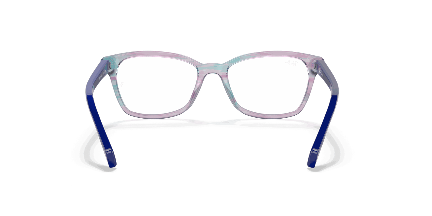 [Clear Lenses, Polished Violet Striped Multicolor Frame]