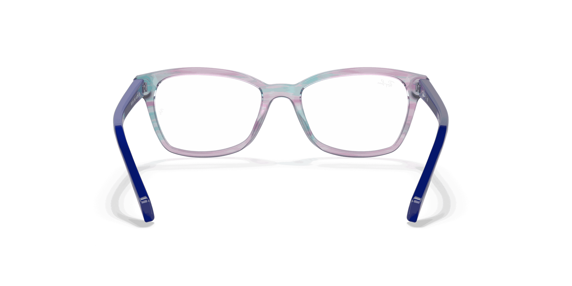 [Clear Lenses, Polished Violet Striped Multicolor Frame]