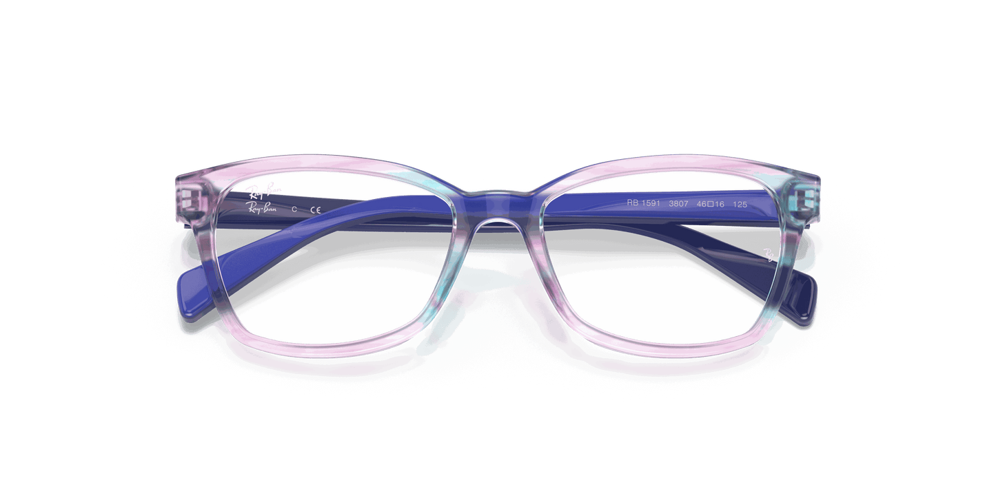 [Clear Lenses, Polished Violet Striped Multicolor Frame]