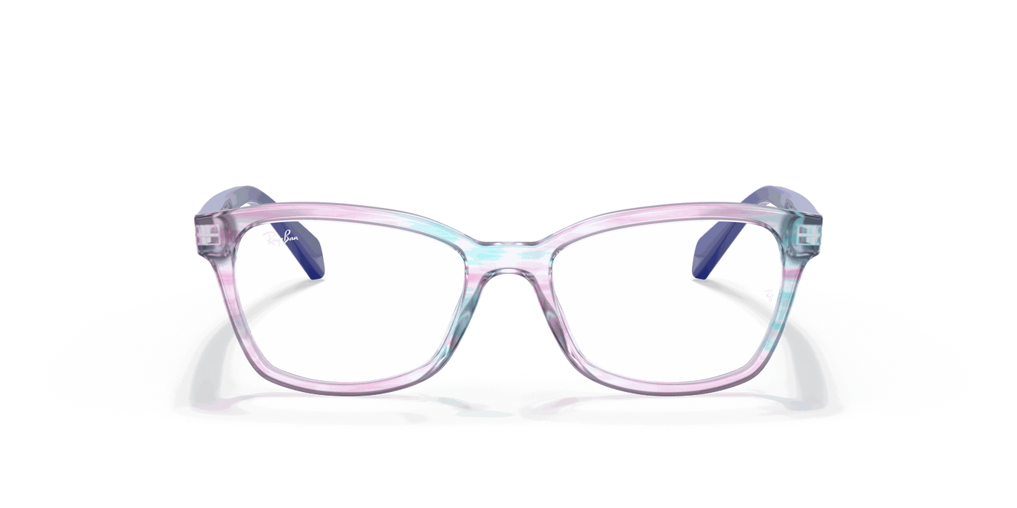 [Clear Lenses, Polished Violet Striped Multicolor Frame]