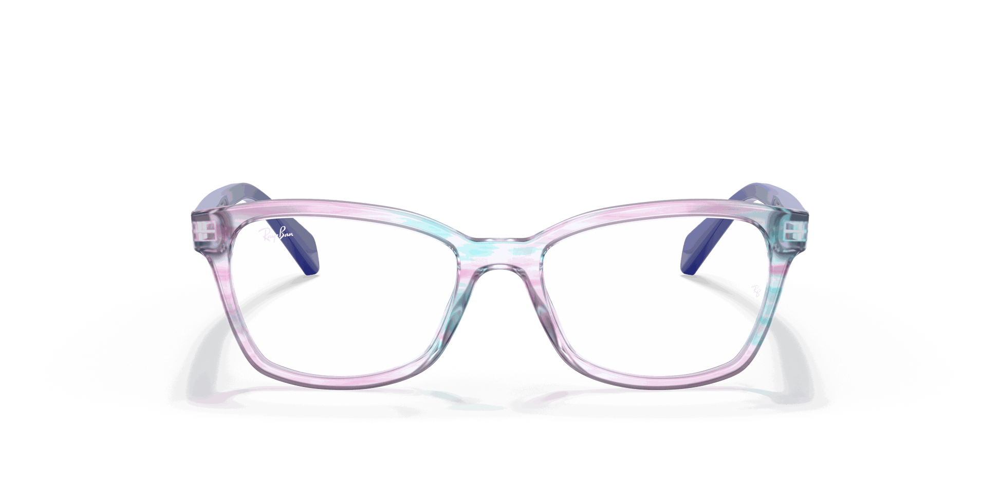 [Clear Lenses, Polished Violet Striped Multicolor Frame]