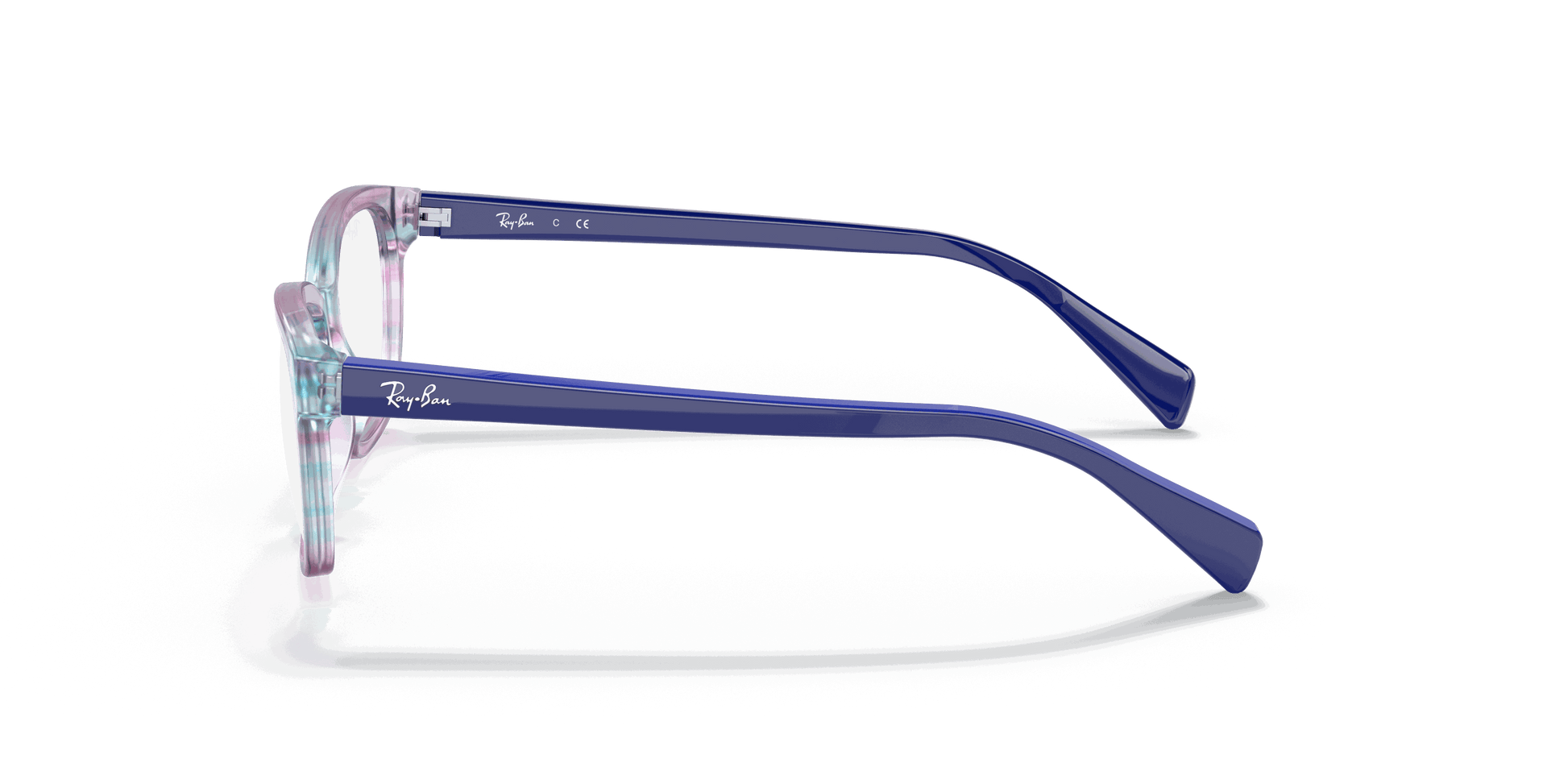 [Clear Lenses, Polished Violet Striped Multicolor Frame]