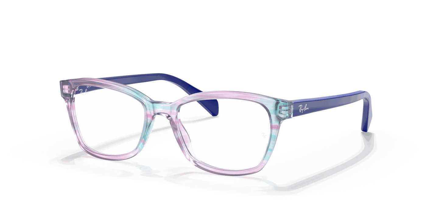 [Clear Lenses, Polished Violet Striped Multicolor Frame]