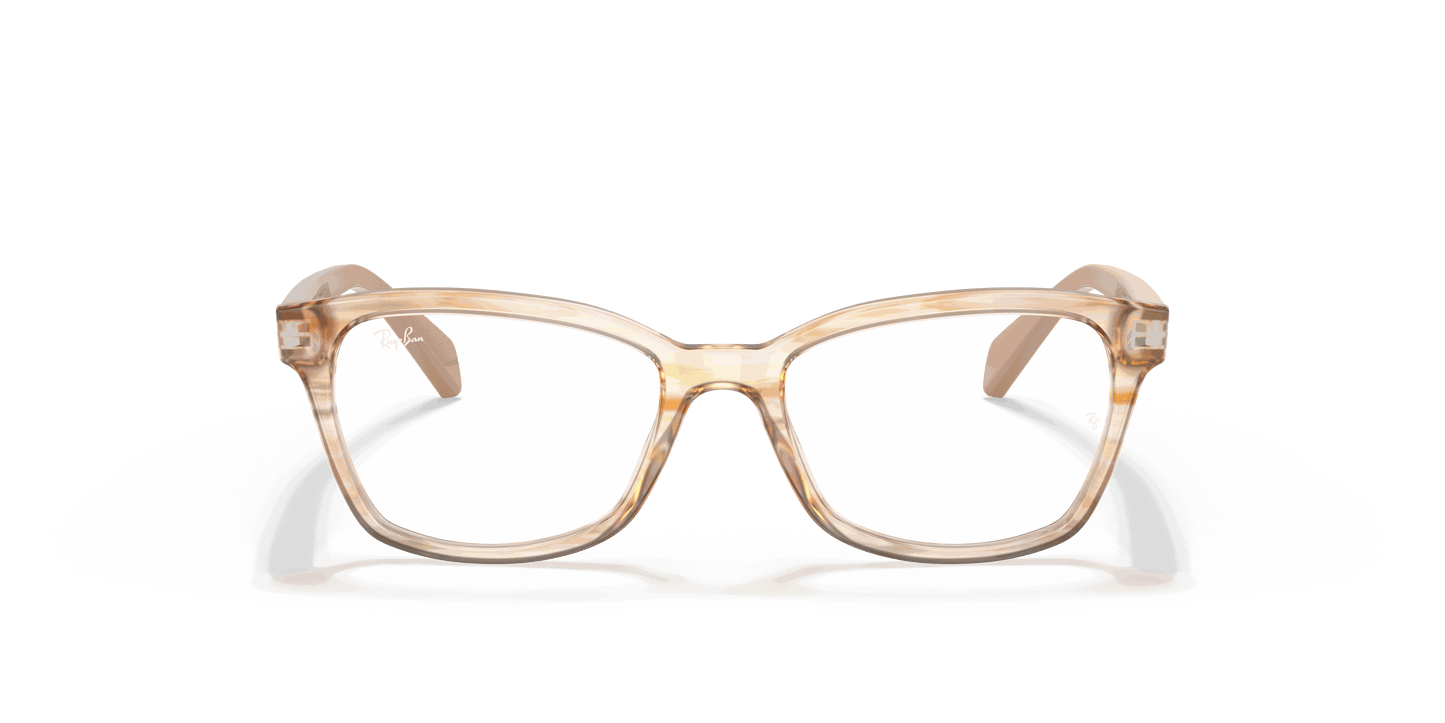 [Clear Lenses, Polished Brown Striped Multicolor Frame]