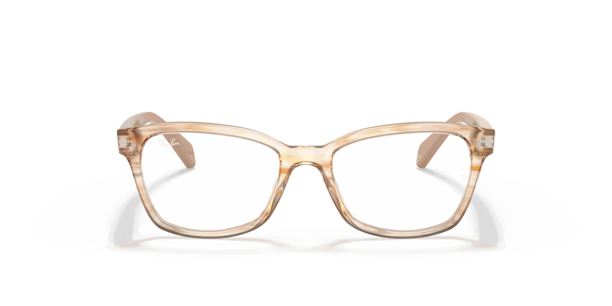 [Clear Lenses, Polished Brown Striped Multicolor Frame]