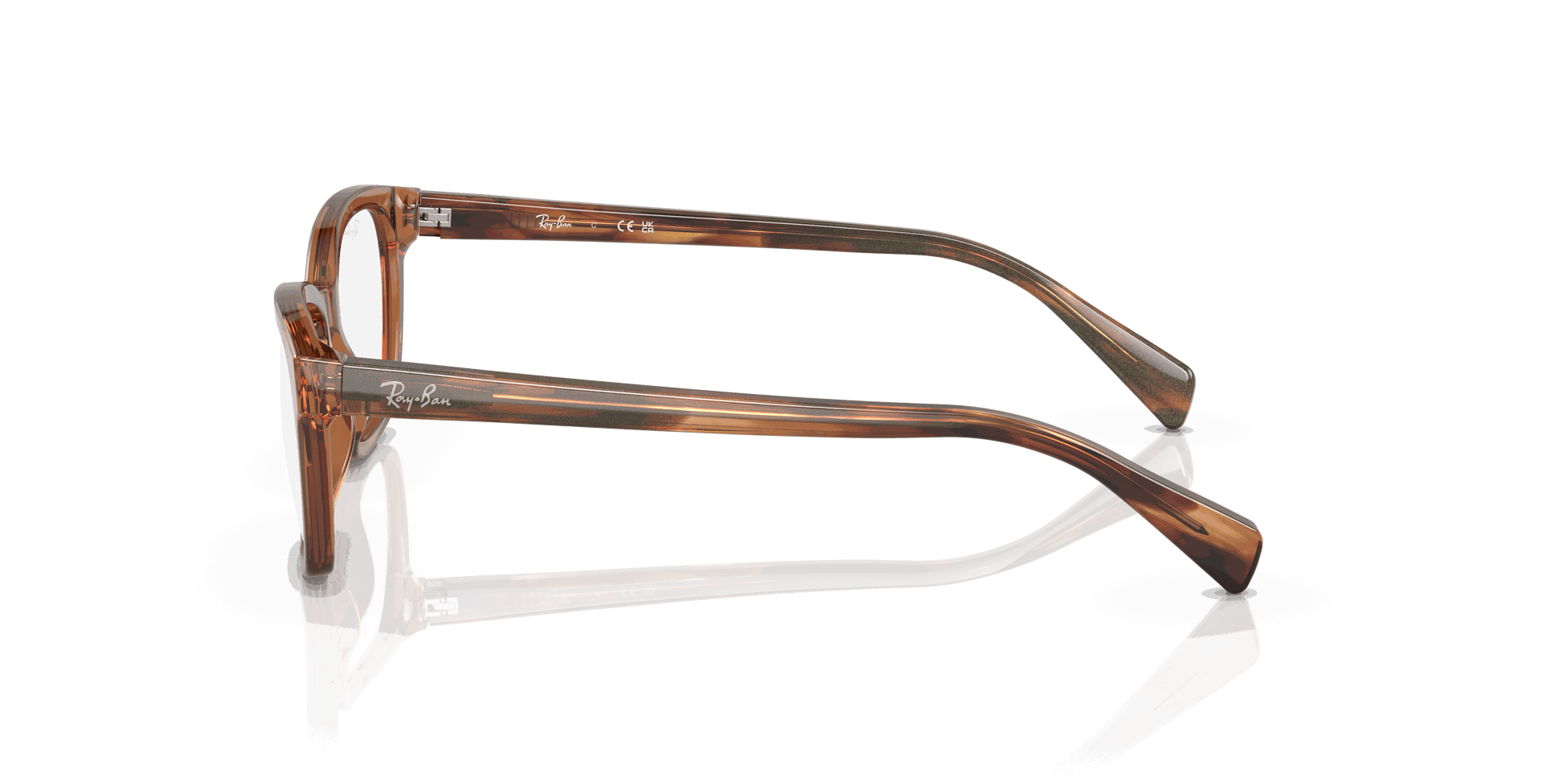 [Clear Lenses, Polished Transparent Brown Frame]