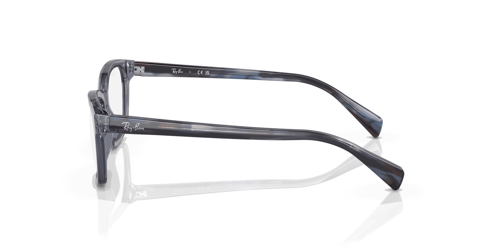 [Clear Lenses, Polished Trasparent Blue Frame]