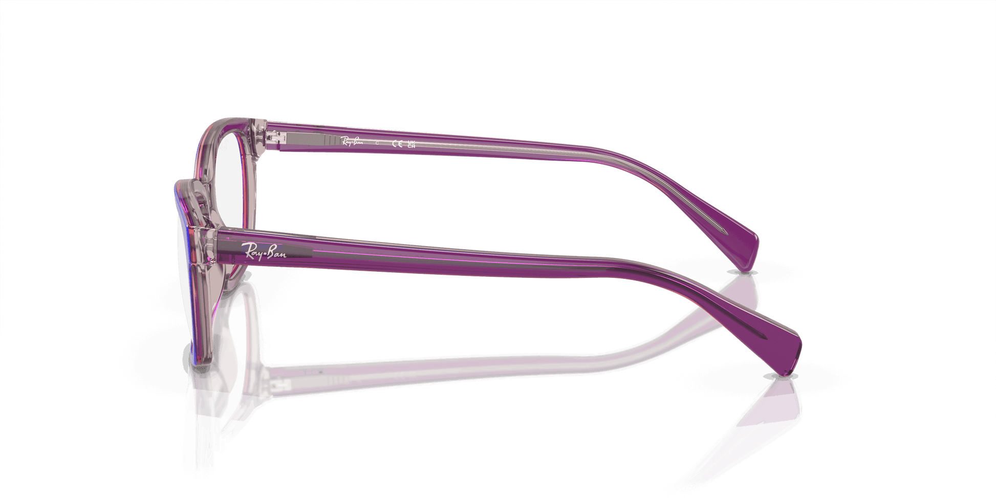 [Clear Lenses, Polished Top Purple & Pink & Beige Frame]