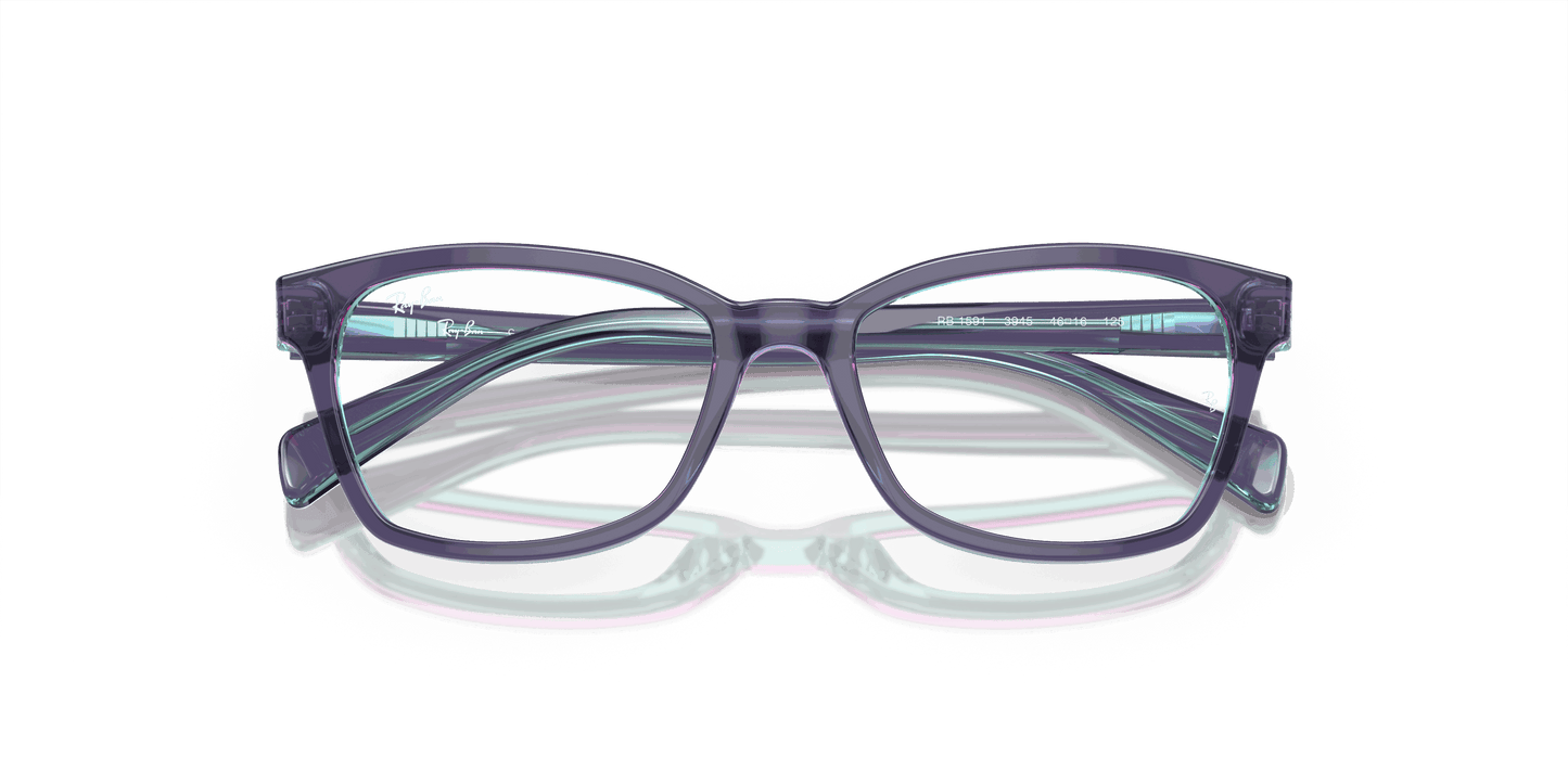 [Demo Lens Lenses, Polished Top Blue & Violet & Light Blue Frame]