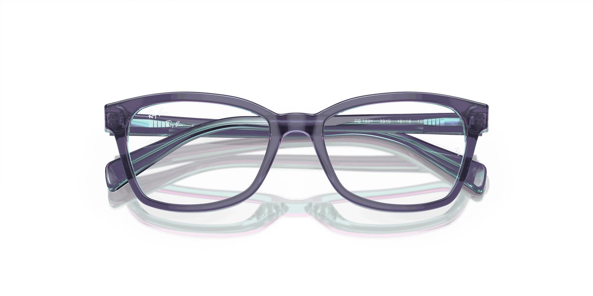 [Demo Lens Lenses, Polished Top Blue & Violet & Light Blue Frame]