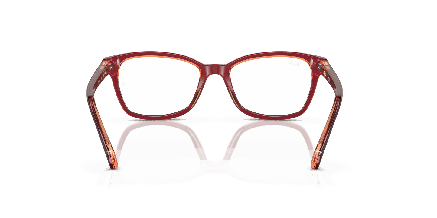 [Demo Lens Lenses, Polished Top Red & Violet & Orange Frame]