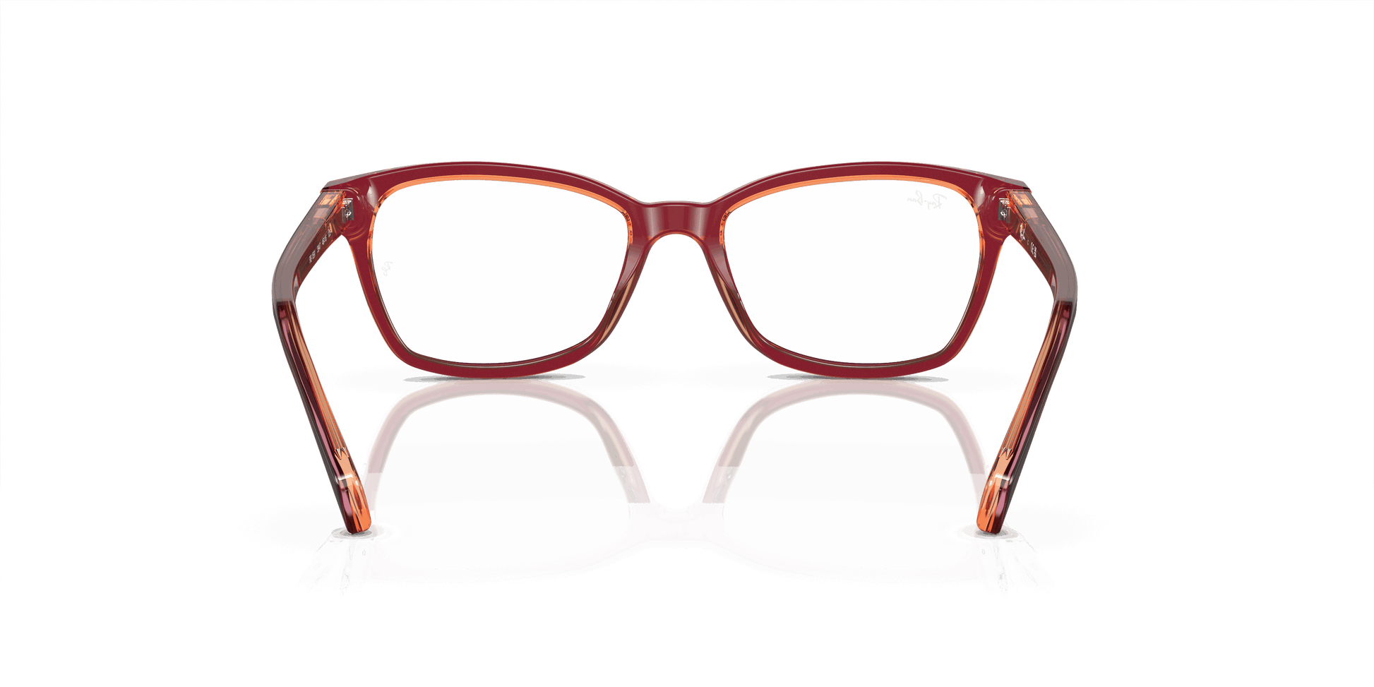 [Demo Lens Lenses, Polished Top Red & Violet & Orange Frame]