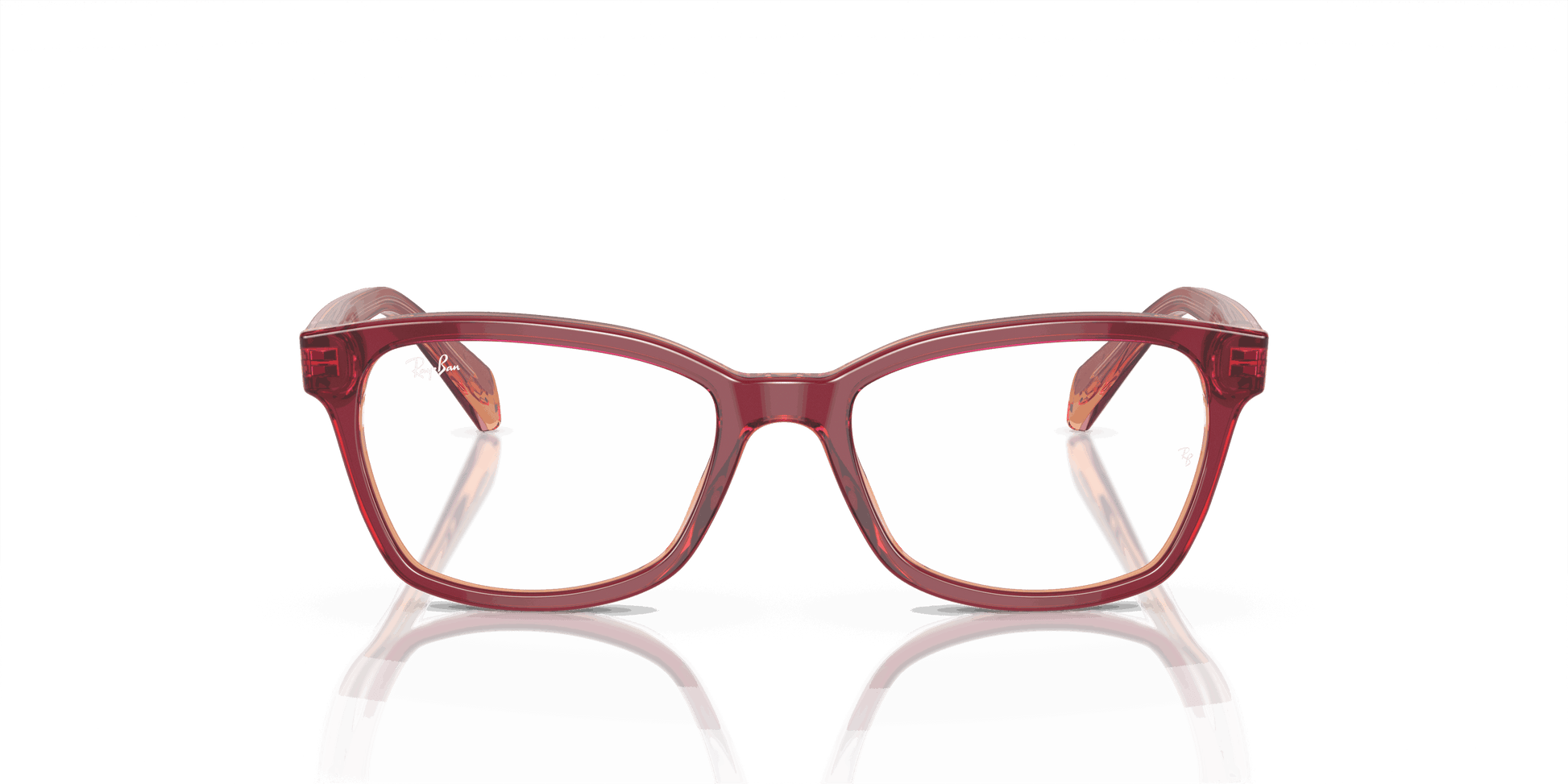 [Demo Lens Lenses, Polished Top Red & Violet & Orange Frame]