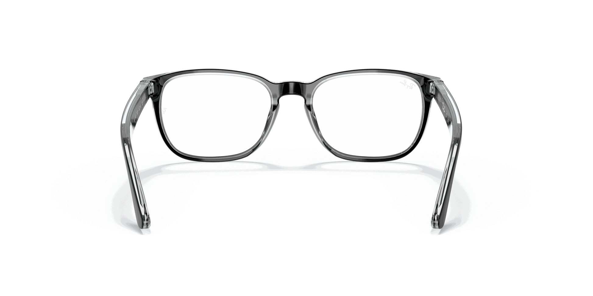 [Clear Lenses, Polished Black On Transparent Frame]